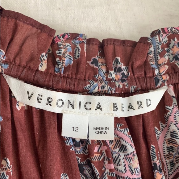 Veronica Beard Burgundy Zee Dress, Size 12 - Picture 6 of 7